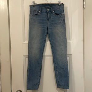 Madewell light wash capris